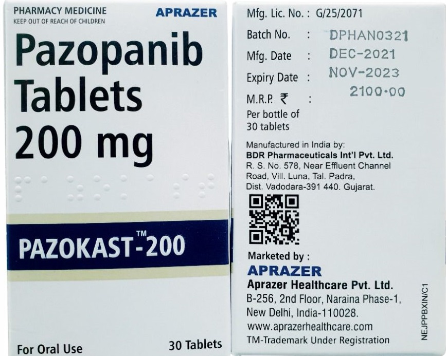 Pazopanib tablets 