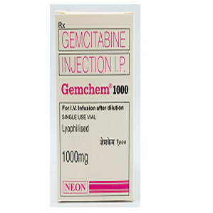Gemchem 1000mg Injection form Neon Laboratories Ltd