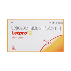 Letpro 2.5mg Tablet is anti cancer medicine for breast cancer treatment