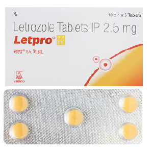 Letpro 2.5mg Tablet for breast cancer treatment
