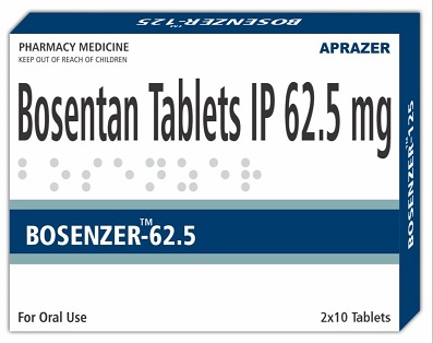  Bosenzer 62.5mg tablet from aprazer healthcare pvt ltd 